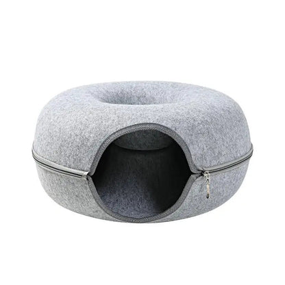 Interactief Donutvormig Kattenbed/Kleine honden – Spelen, Rusten en Relaxen in Stijl!