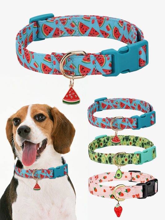 Vrolijke Fruitmotief Halsband voor Honden – Duurzaam, Comfortabel en Stijlvol!