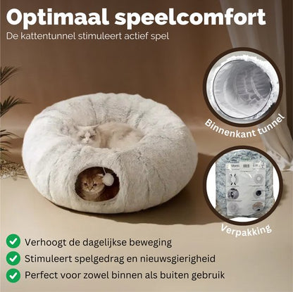 De Ultieme Donut Kattentunnel: Plezier, Comfort en Praktisch Ontwerp!