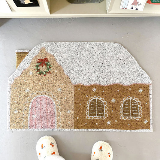 Peperkoek huisje Antislip Kerstmat voor jou en je Huisdier – Perfect voor Feestdagen en Knusse Winterdagen!