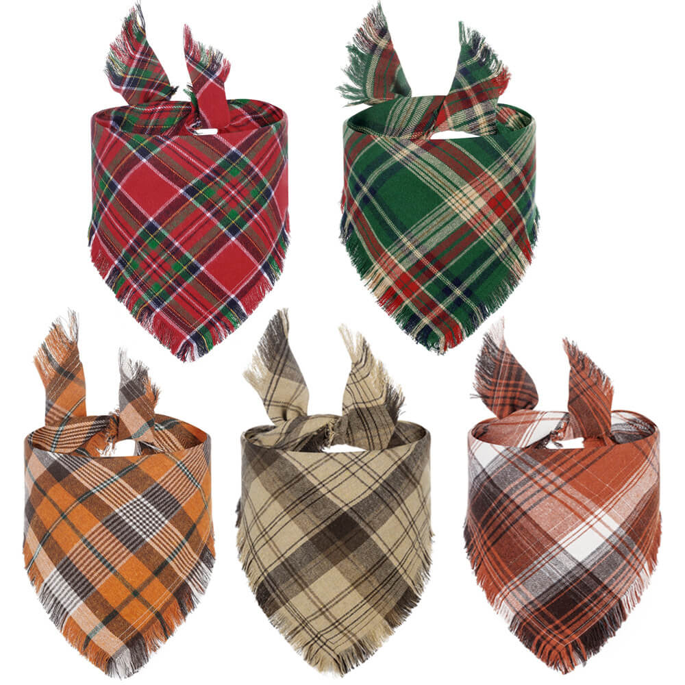 Feestelijke Kerst Plaid Honden Bandana – Warme en Stijlvolle Accessoire voor de Feestdagen