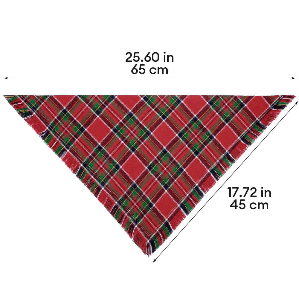 Feestelijke Kerst Plaid Honden Bandana – Warme en Stijlvolle Accessoire voor de Feestdagen