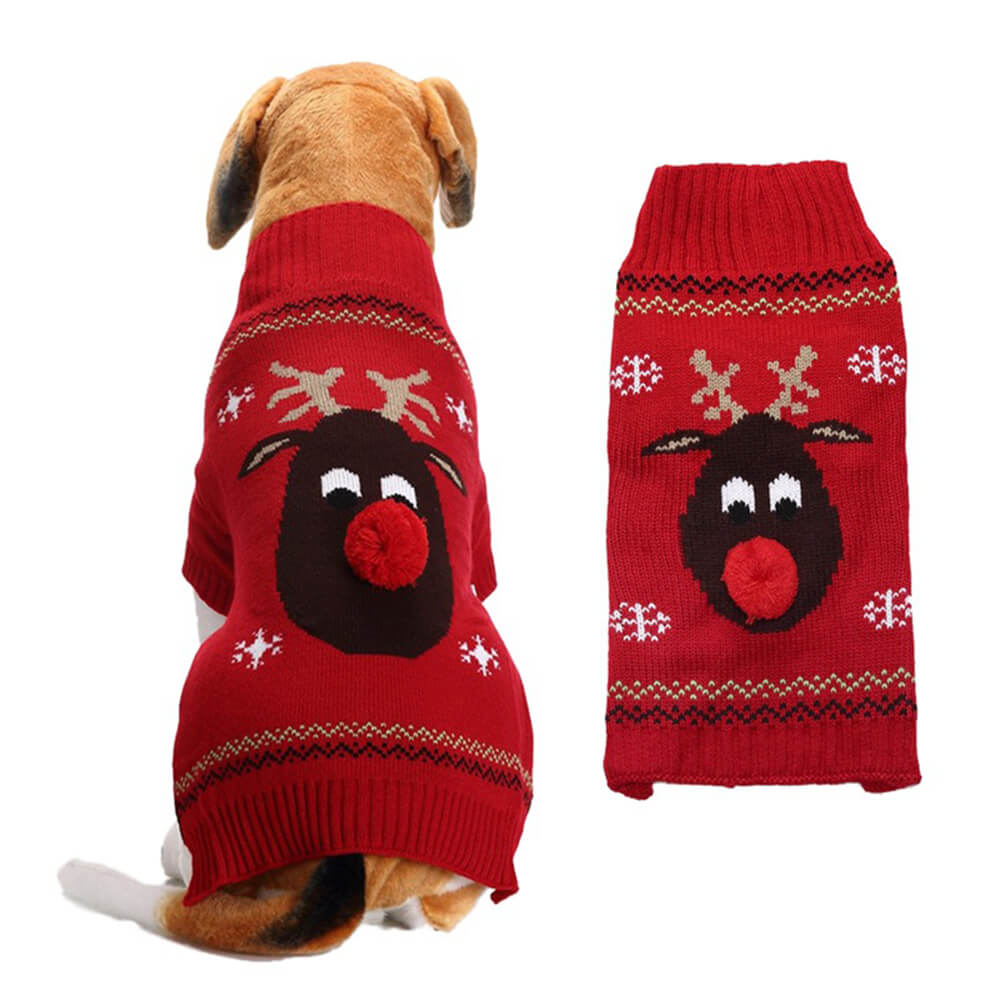 Kersttrui voor Honden - Feestelijk Rendier met Diverse Prints