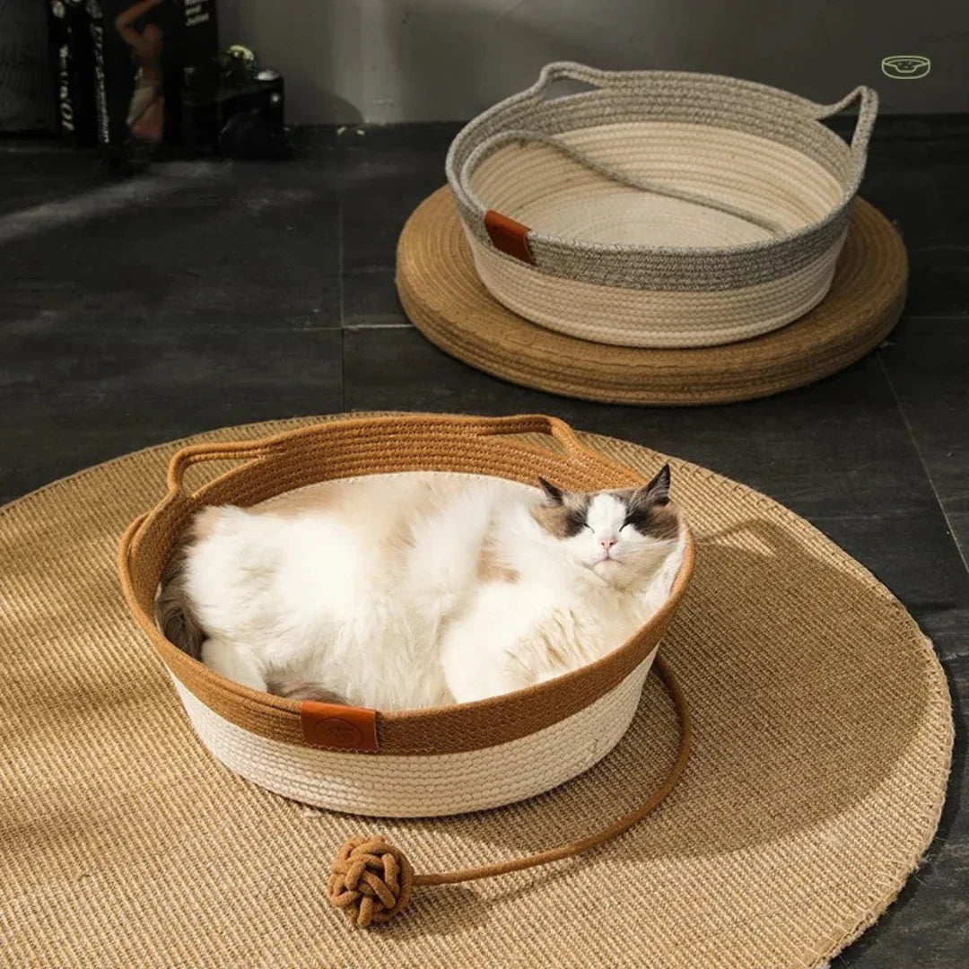 Het Ultieme Comfort voor je Kat: Het Katoen-Linnen Katten Nest Kattenmand